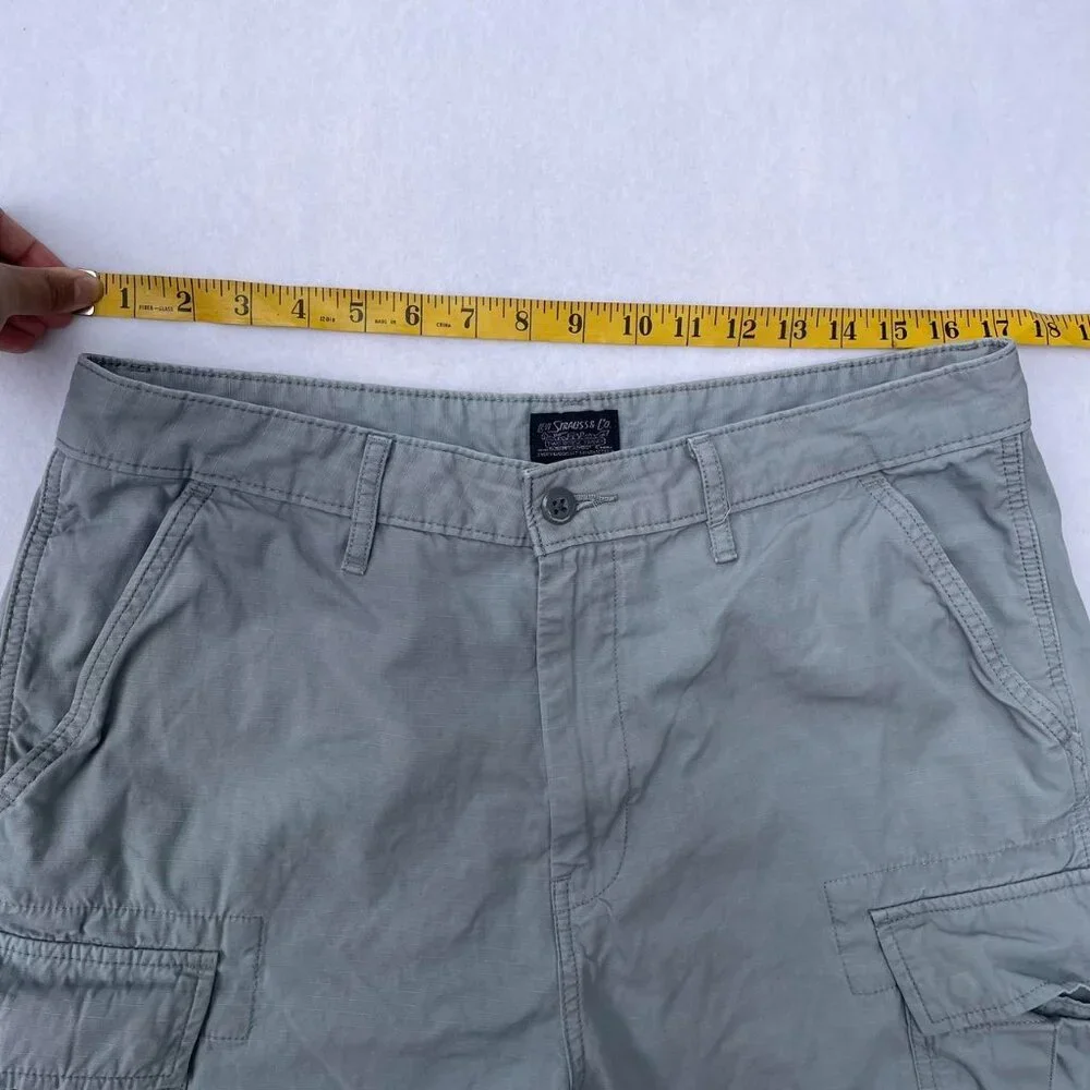 Levi's Gray 5-Pocket Men Cargo Shorts Sz 34 Gorpcore Outdoor Camping Utility